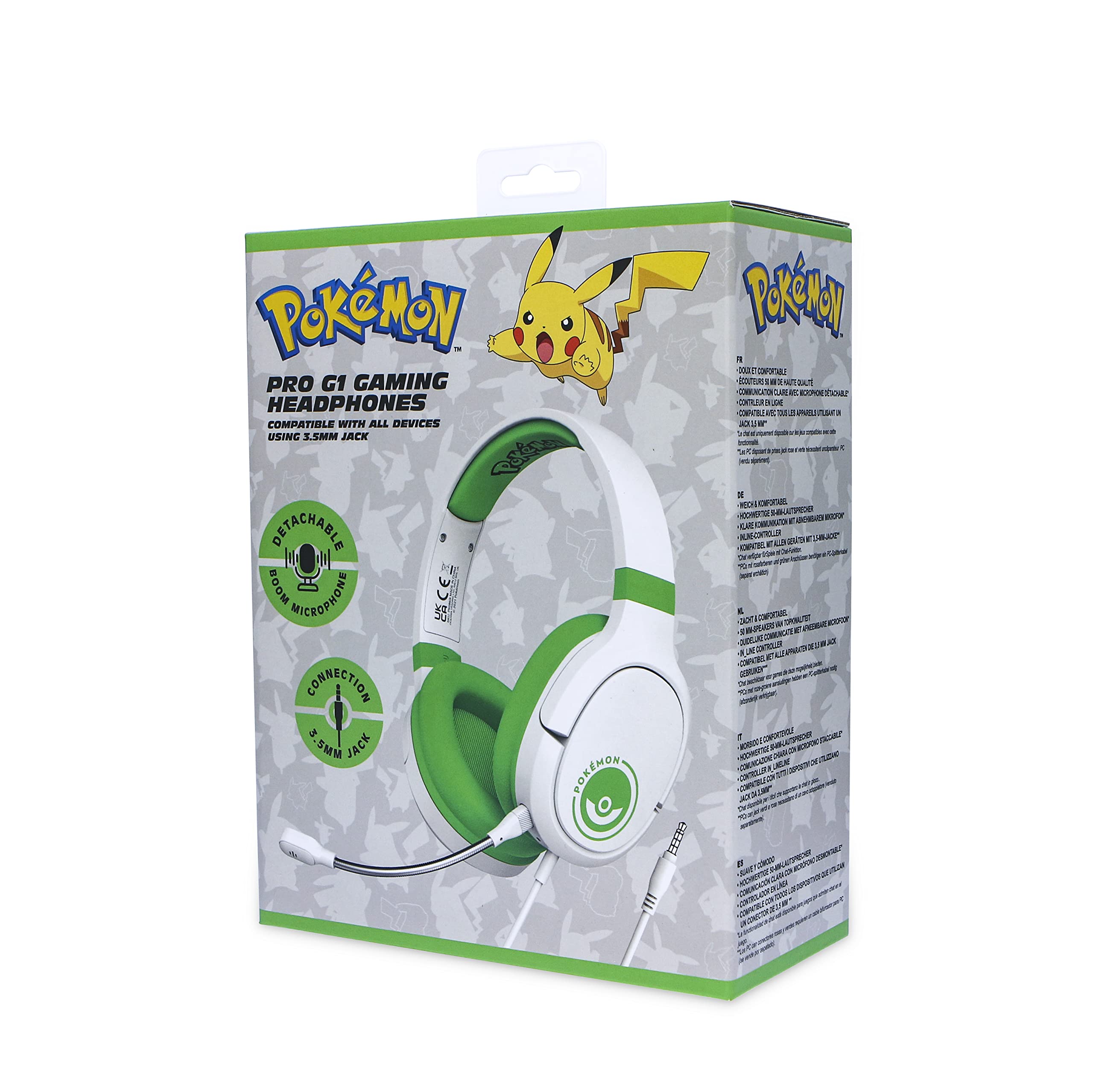 Otl Technologies Auriculares Gaming Pro G1 PokéMon Poké Ball Blanco Y Verde Otl Technologies Auriculares Gaming Pro G1 PokéMon Poké Ball Blanco Y Verde